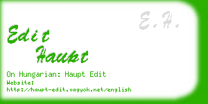 edit haupt business card